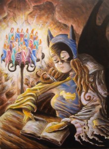 Batgirl Reading by Candlelight